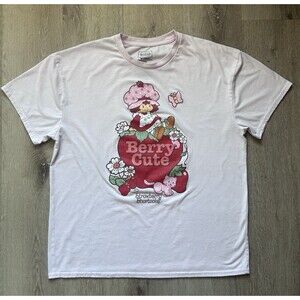 Strawberry Shortcake Wildbrain Berry Cute Adult Size XL Tshirt Barely Pink